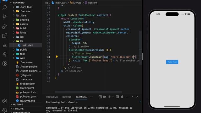 How to create Toast in Flutter ? Flutter Package Tutorial смотреть онлайн