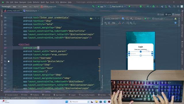 Android Studio - Criando um Formulário de Login Moderno - Programação ASMR 🔥 смотреть онлайн