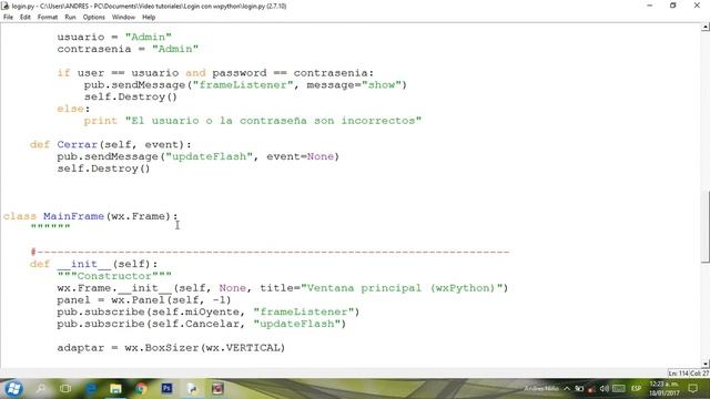 Login con wxpython - Python смотреть онлайн