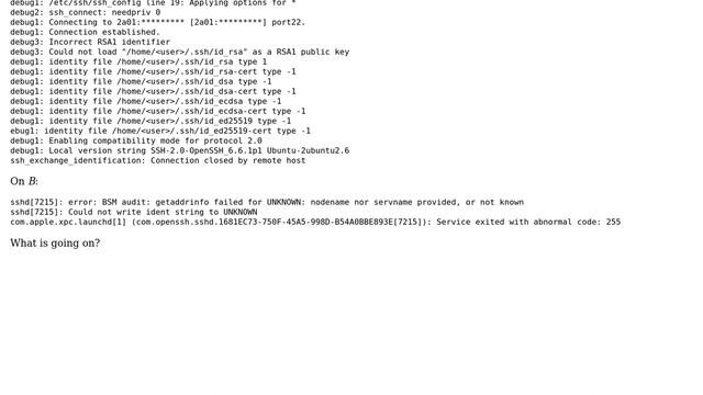 SSH: Connection closed by remote host смотреть онлайн