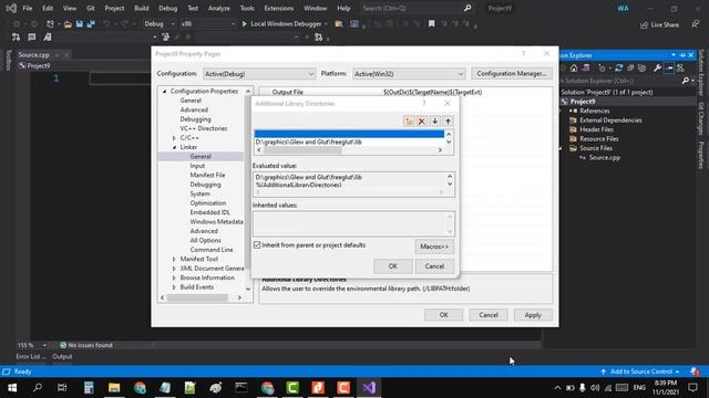 How to add OpenGL Library to Visual Studio 2019 C++ смотреть онлайн