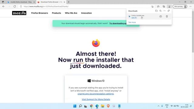 How to Download & Install Mozilla Firefox Browser on Windows 11 смотреть онлайн