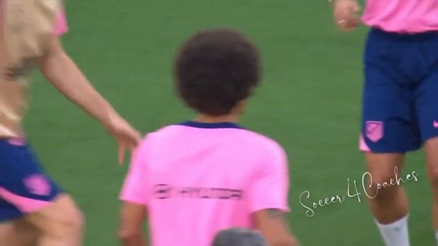 Атлетико Мадрид разминка - упражнения на координацию и пас смотреть онлайн