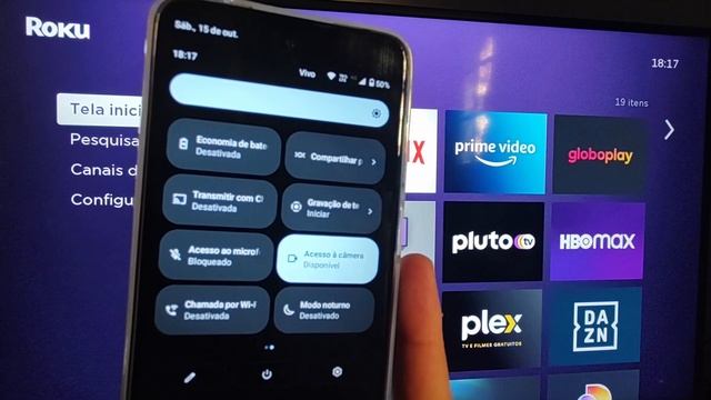 como espelhar tela do celular na smart tv ROKU OS смотреть онлайн