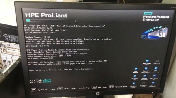 Hp proliant ml350 gen9 Server not working