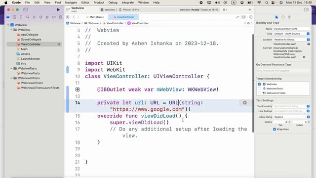 How to use WebKit View in iOS Swift Application | Create a WebView Application in Xcode смотреть онлайн