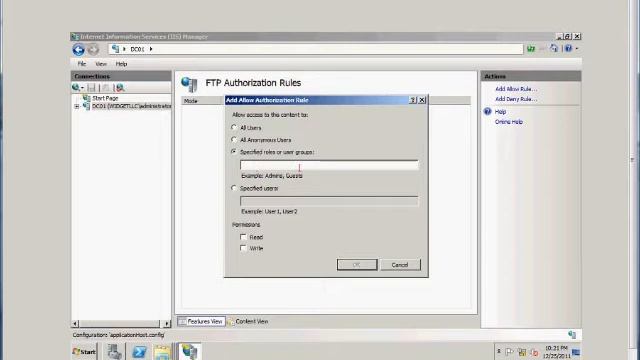 How to deny users to an FTP site in IIS on a Windows 2008 R2 server смотреть онлайн