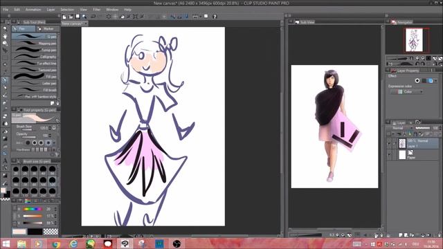 [Tutorial] Clip Studio Paint Sub View Window смотреть онлайн