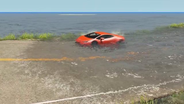 Cars vs Deep Water - BeamNG.drive смотреть онлайн