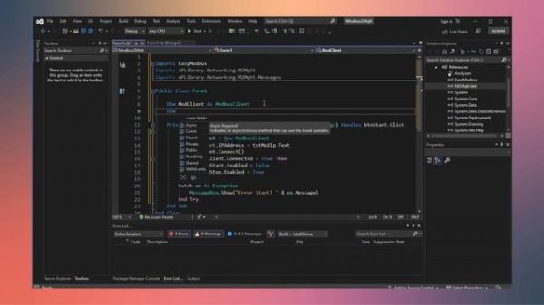 Tutorial: Modbus TCP to MQTT - VB.net WinForm