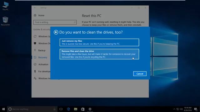 Windows 10 How to Reset Windows to Factory Settings without installation disc YouTube смотреть онлайн