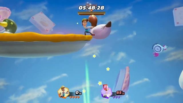 Hugh Neutron & Duck, Duck, Pie! Stage - Nickelodeon All Star Brawl смотреть онлайн