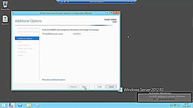 Windows 2012 R2 Domain Controller Promotion in Tamil - AD Beginners - பகுதி 1 смотреть онлайн