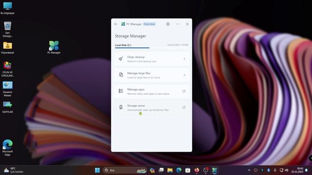 Windows 11 l Pc Manager (23H2) Ücretsiz temizlik programı смотреть онлайн