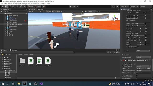 Cara Membuat Game Android 3D di Unity Bahasa Indonesia Part 8.1 - Perbaiki Interact Button dan Cam смотреть онлайн