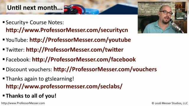 Professor Messer's Security+ Study Group - July 2016 смотреть онлайн