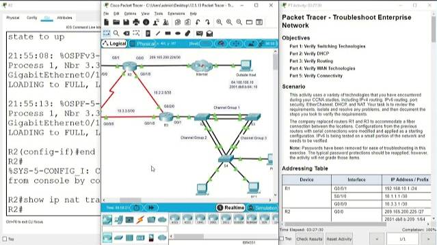 12.5.13 Packet Tracer - Troubleshoot Enterprise Networks смотреть онлайн