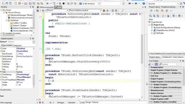 Delphi XE7 - Bluetooth und AppTethering смотреть онлайн