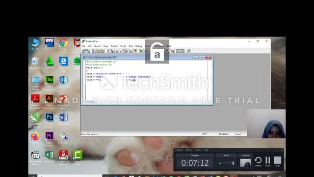 Cara membuat Biodata Diri Menggunakan Aplikasi Borland C++ смотреть онлайн