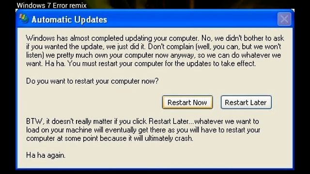 Windows 7 Error Remix смотреть онлайн