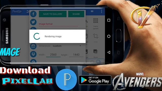 How to edit Marvel Studio AVENGERS Title in Android Mobile by PixelLab смотреть онлайн