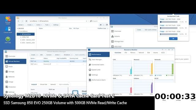 Synology M2D18 Performance Test 2 - SSD Volume WITH SSD Cache смотреть онлайн