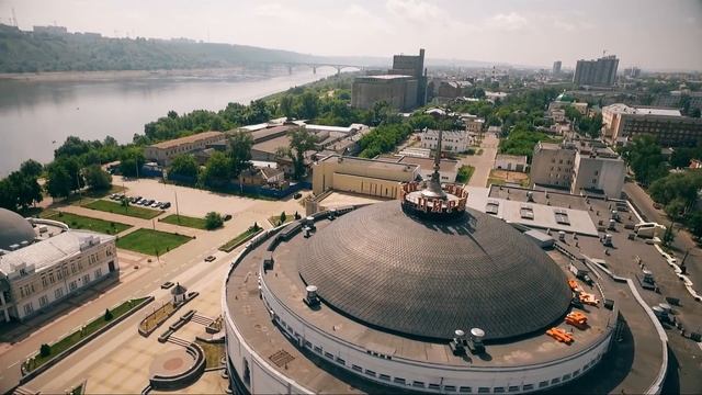 Прогулка у Нижегородского цирка. Аэросъемка Нижний Новгород