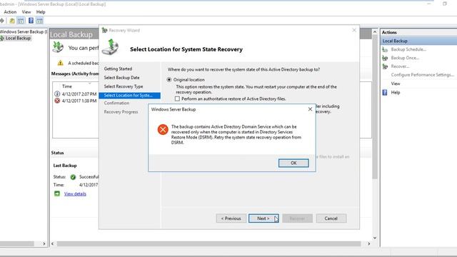 44- Disaster Recovery: System State Backup смотреть онлайн