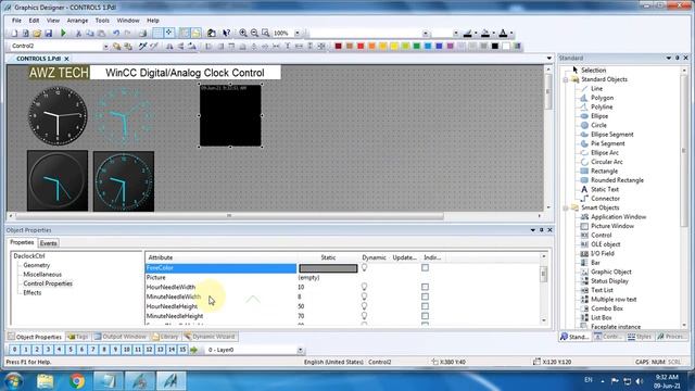 WinCC Digital Analog Clock Control смотреть онлайн