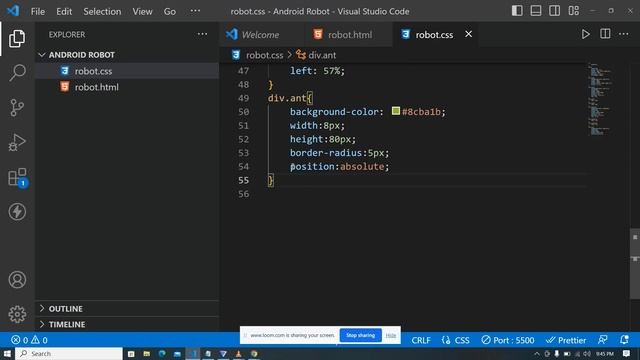 How To Design Google Android Robot With HTML AND CSS Only | CSS Positioning | Learn With Hydeetech смотреть онлайн
