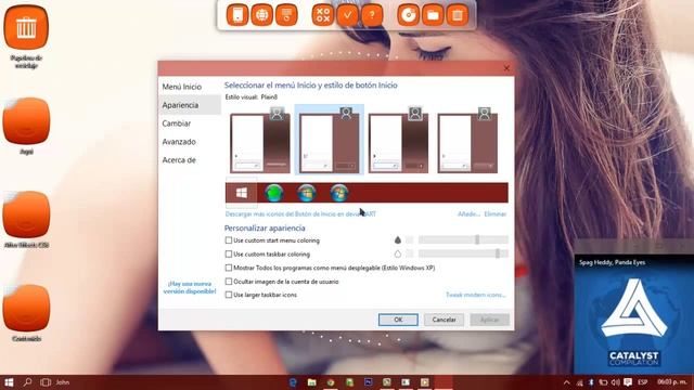 Activar Aero Glass en Windows 10 & Personalizar La Barra de Tareas & Menu de Inicio смотреть онлайн