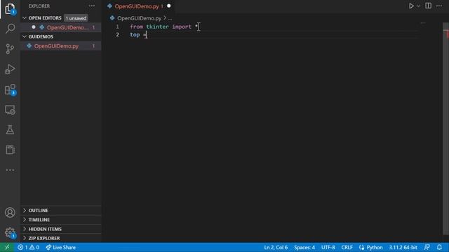 Open A GUI Window смотреть онлайн