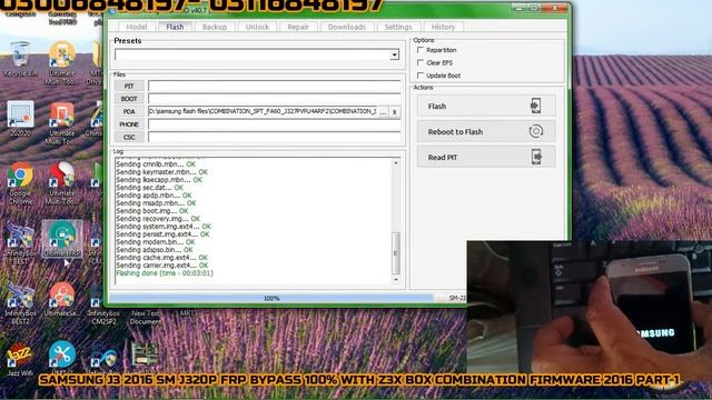 SAMSUNG J3 2016 SM J320P FRP BYPASS 100% WITH Z3X BOX COMBINATION FIRMWARE 2016 PART 1 смотреть онлайн