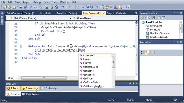 Visual Basic Tutorial - 172 - Paint Part 5 Finishing PaintCanvas смотреть онлайн