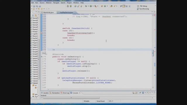 Android Tutorial 7 - Stopping music service when headphone is removed смотреть онлайн