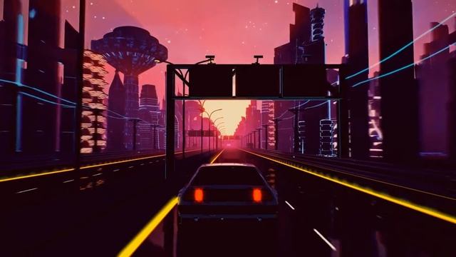 Futuristic Neon City -  Motion Graphics Background Video  -  Moving Wallpaper