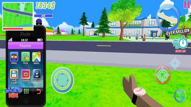 Dude Theft Wars Open World Sandbox - New Police Power Pole vs Jack Episode | Android Gameplay HD смотреть онлайн