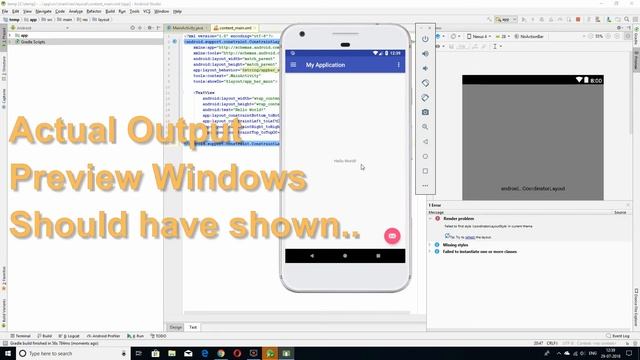 How to Solve Android Studio Render Problem or Classes Missing Problem смотреть онлайн
