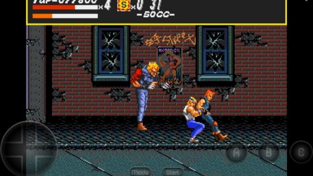 Sega. Streets of Rage. Gameplay by Alex. Levels 1--4. Android. смотреть онлайн