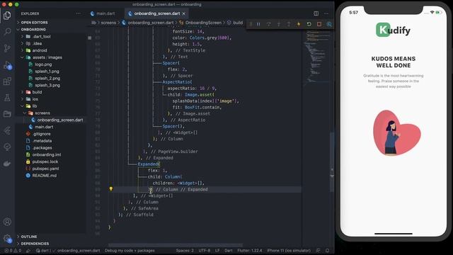 Flutter Tutorial - Kudify app | Episode #01 - Onboarding UI (Beginners) смотреть онлайн