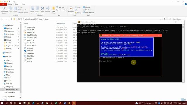 How to open Loop from Dosbox emulator смотреть онлайн