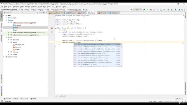Android Studio WebView ile URL ve HTML Uygulaması смотреть онлайн