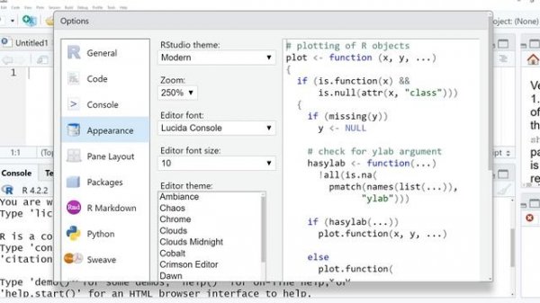 r studio tutorial 2023 | r studio dark mode theme | how to change theme