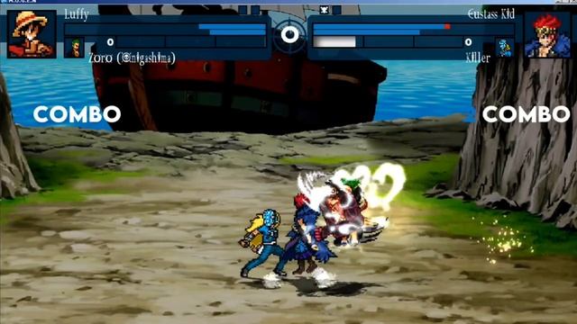 MUGEN REMATCH - LUFFY AND ZORO VS KID AND KILLER смотреть онлайн