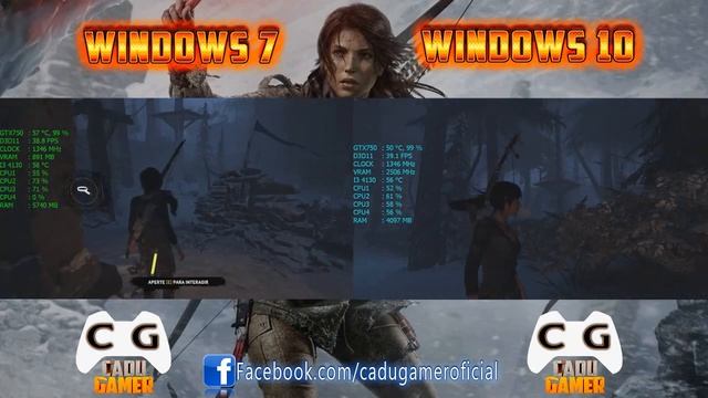 Rise of the Tomb Raider Windows 7 vs Windows 10 - Teste Comparativo #92 смотреть онлайн