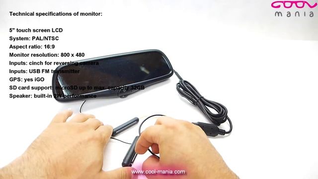 Multi-function rearview mirror with GPS navigation, HD DVR car camera (www.cool-manai.com) смотреть онлайн