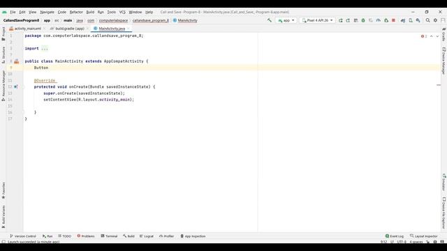 Android Call and Save - 1/2 || Android App Development || Android studio tutorial || VTU MAD Lab смотреть онлайн