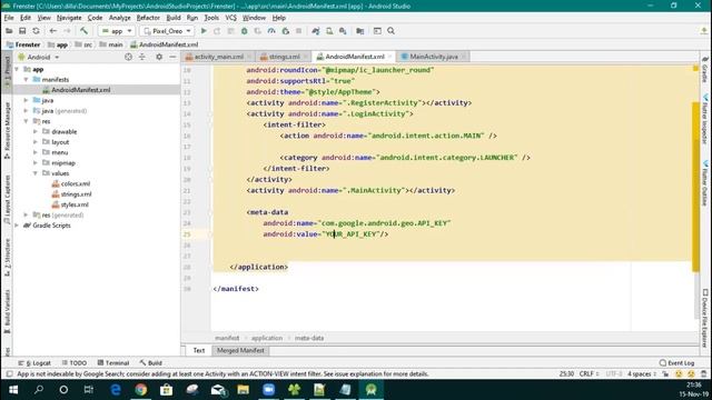 GPS Location Project 05 - API Key - Maps SDK - Google Direction API смотреть онлайн