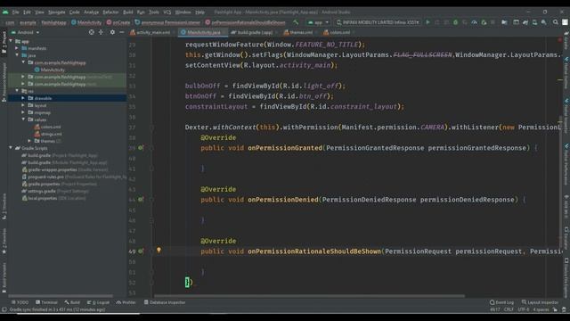Make a Flashlight App Android Studio | Torchlight App Android Studio |Android Tutorial For Beginner смотреть онлайн