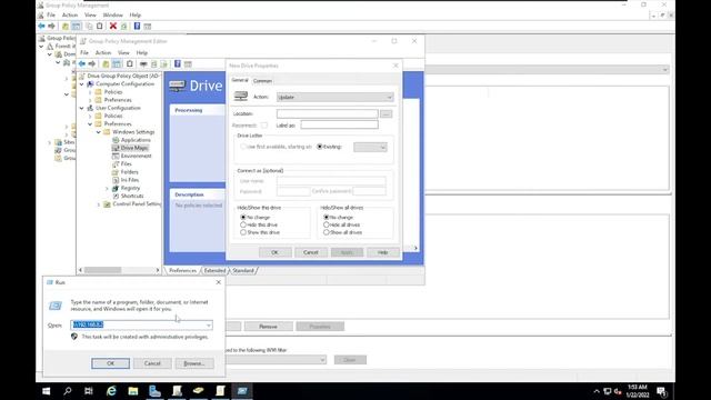 To Create Network Drive ( Map Drive ) in Windows Client with Group Policy of windows server 2019. смотреть онлайн